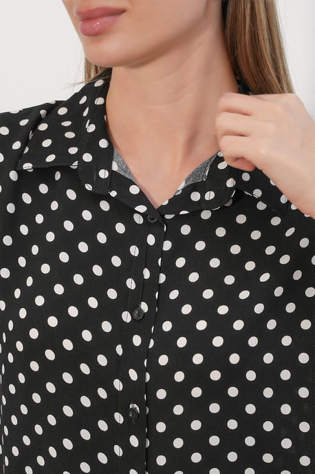 Printed Crepe Button Shirt - Image 5