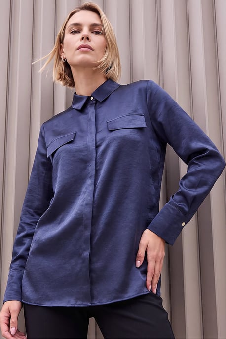 Satin Long Sleeve Shirt - Image 2