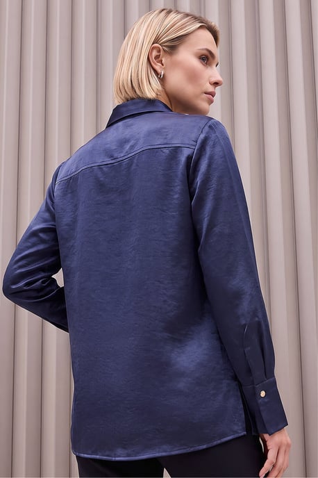 Satin Long Sleeve Shirt - Image 4