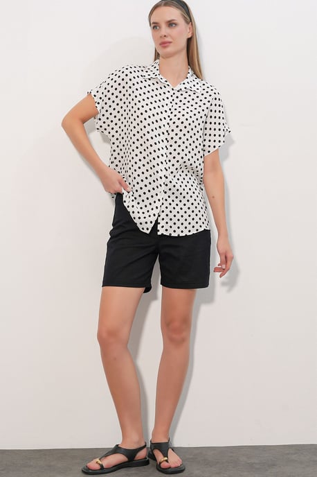 Printed Crepe Button Shirt - Image 2