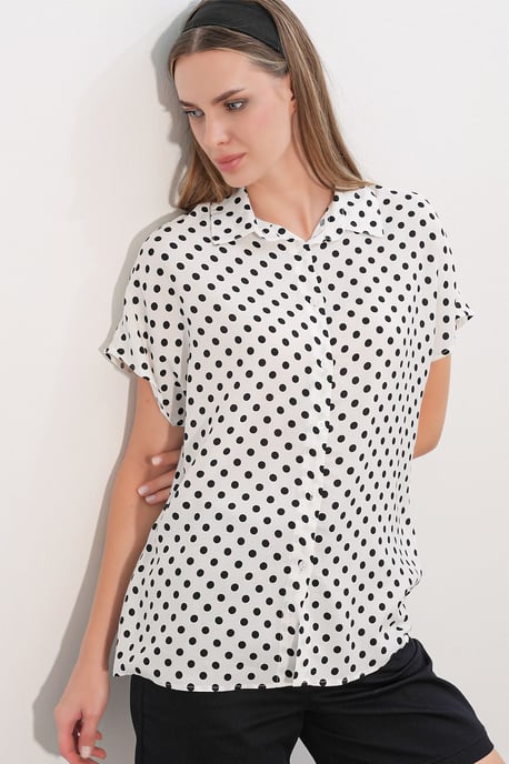 Printed Crepe Button Shirt - Image 3
