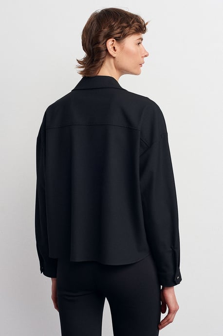 Overmatige Crepe Knoopsluiting Shirt - Image 2