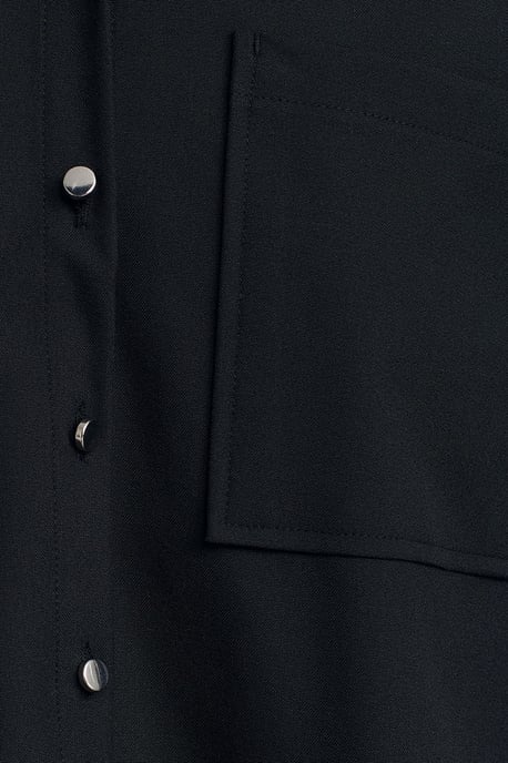 Overmatige Crepe Knoopsluiting Shirt - Image 4