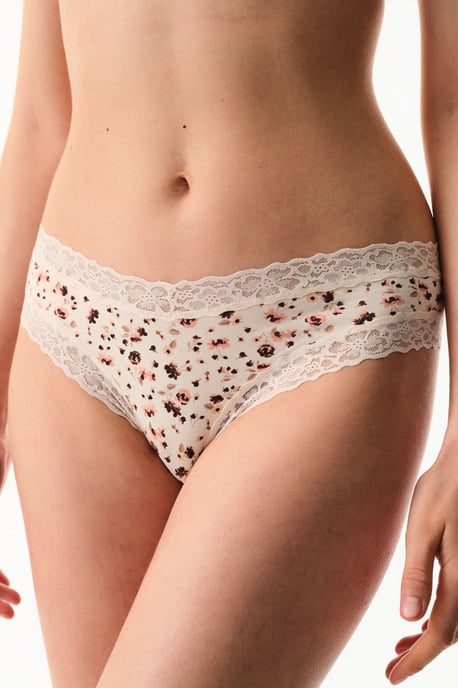 Avslappnad bomull blommig slip - Image 1