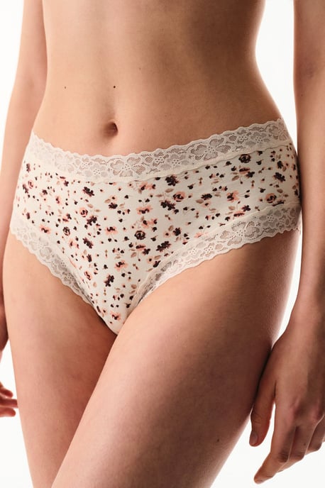 Ontspannen Katoenen Bloemige Cheeky Boxershort - Image 1
