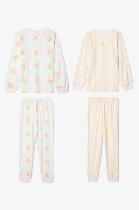 Optic Girls Krisp Blommönstrad Långärmad 2-delad Pyjamasset - Image 1