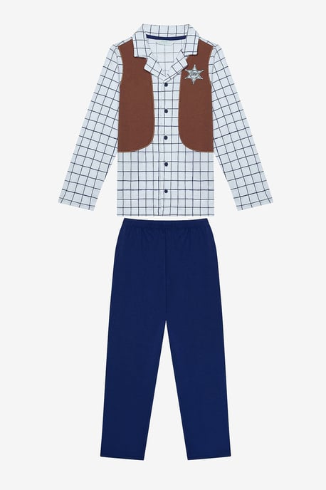 Boys Sheriff Shirt PJ Set - Image 1