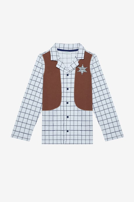 Boys Sheriff Shirt PJ Set - Image 2