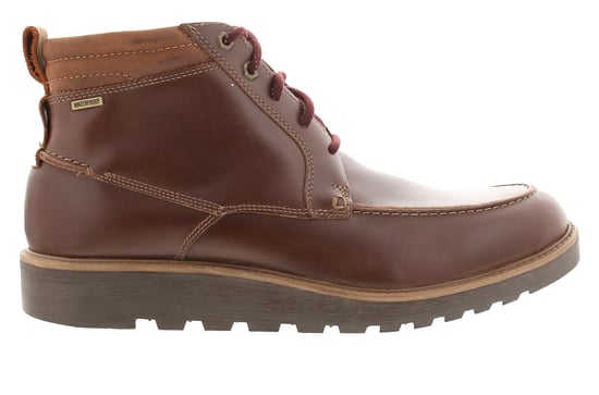 Clarks Mens Smart Boots Hinsdale Mid Brown Leather Waterproof Lace Up - Image 2