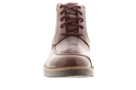 Clarks Mens Smart Boots Hinsdale Mid Brown Leather Waterproof Lace Up - Image 3