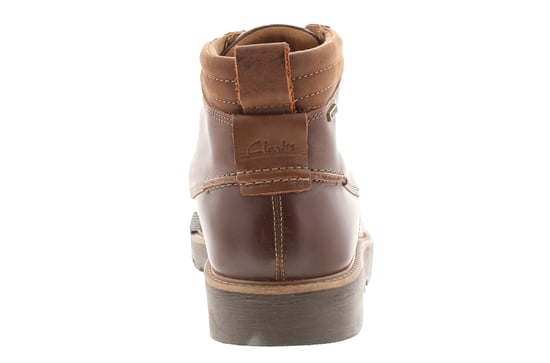 Clarks Mens Smart Boots Hinsdale Mid Brown Leather Waterproof Lace Up - Image 4