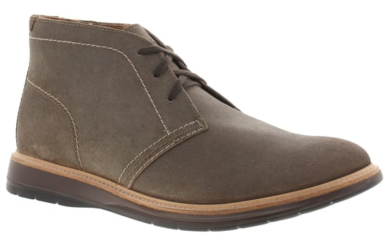 Clarks Mens Chukka Boots Chantry Mid Grey Waxy Suede Lace Up grey - Image 1