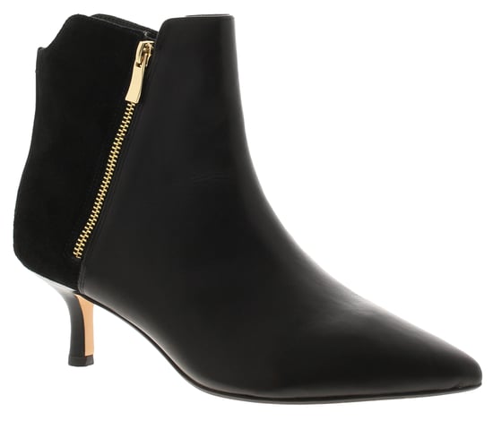 Clarks Womens Ankle Boots Violet 55 Zip Black Leather Zip black - Image 1