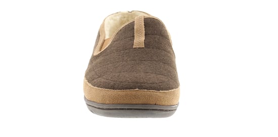 Clarks Mens Moccasin Slippers Plush Fleece Lining Karis Tait Slip On brown - Image 3