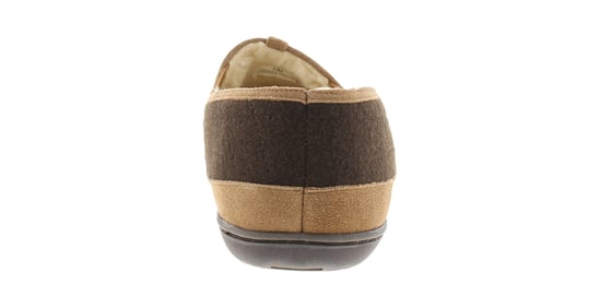 Clarks Mens Moccasin Slippers Plush Fleece Lining Karis Tait Slip On brown - Image 4