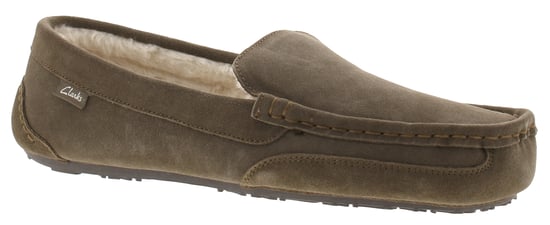 Clarks Mens Moccasin Slipper Waxby Chale Slip On mushroom - Image 1