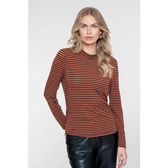 Geisha 62591-70 775 t-shirt stripe brown/stone - Image 3