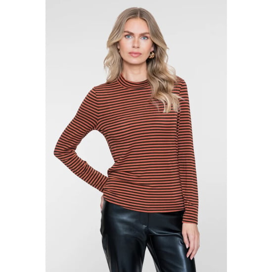 Geisha 62591-70 775 t-shirt stripe brown/stone - Image 6
