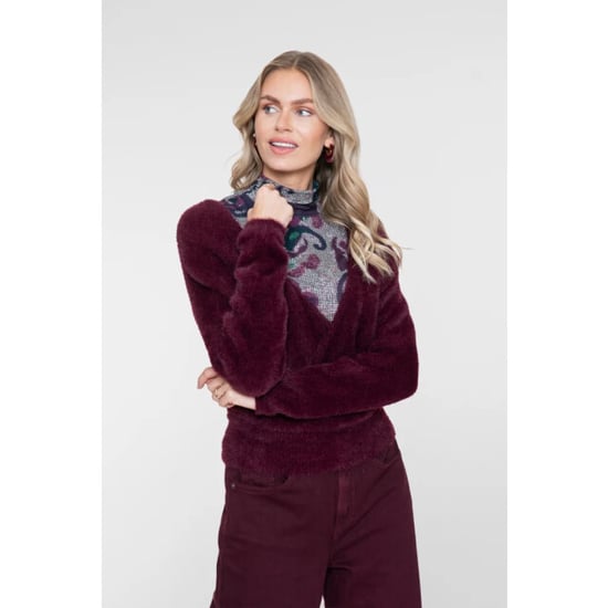 Geisha 64512-10 480 cross over hairy top burgundy - Image 1