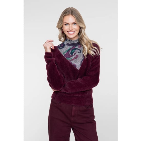 Geisha 64512-10 480 cross over hairy top burgundy - Image 2