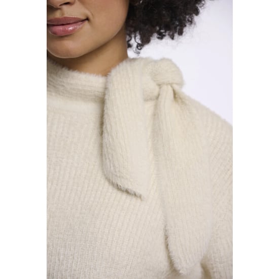 Rino & Pelle Griselda.5002612 rino en pelle pullover with bowtie neckline birch - Image 2