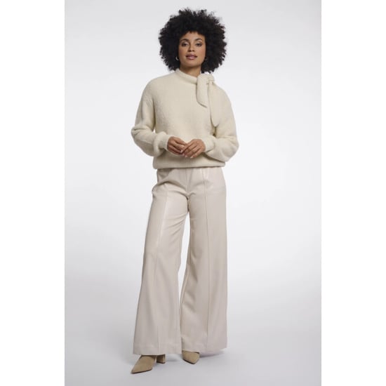Rino & Pelle Griselda.5002612 rino en pelle pullover with bowtie neckline birch - Image 4