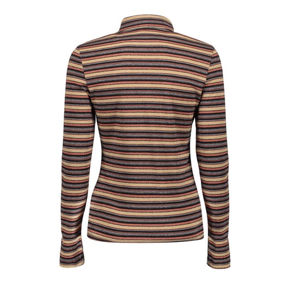 Geisha 62593-70 720 t-shirt stripe & lurex sand/stone/black/copper - Image 5