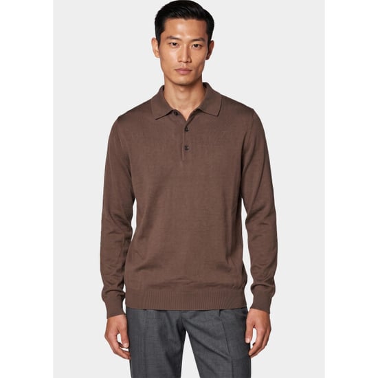 Bos Bright Blue Polo lange mouwen heren 3018900/649 - Image 1