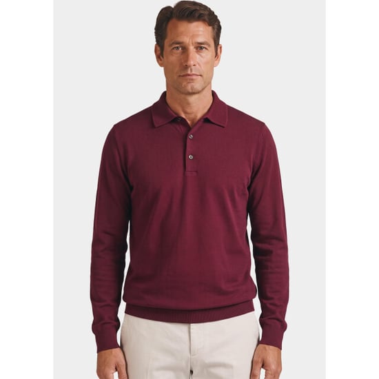 Bos Bright Blue Polo lange mouwen heren 3018900/705 - Image 1