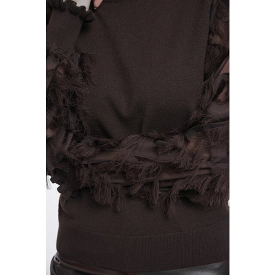 Rino & Pelle Janique.5002612 rino en pelle knitted pullover with fancy long sleeves peated - Image 4