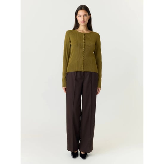 YAS Siana ls knit pullover s. fir green - Image 3