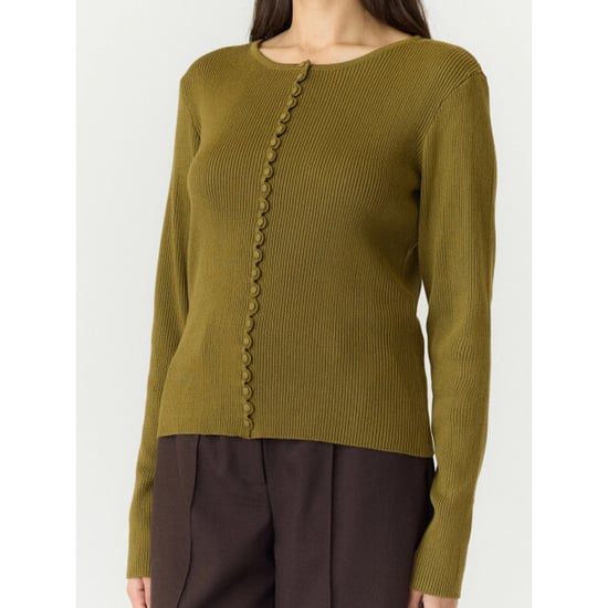 YAS Siana ls knit pullover s. fir green - Image 5