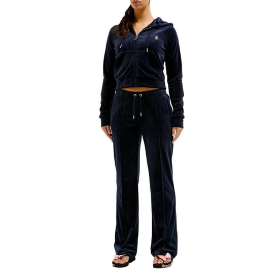 Juicy Couture Tina velour track pant with diamante branding - Image 2