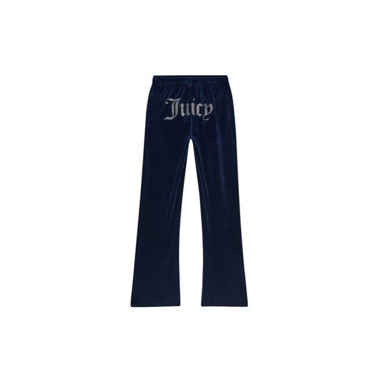 Juicy Couture Tina velour track pant with diamante branding - Image 5