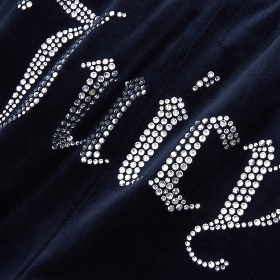 Juicy Couture Tina velour track pant with diamante branding - Image 6