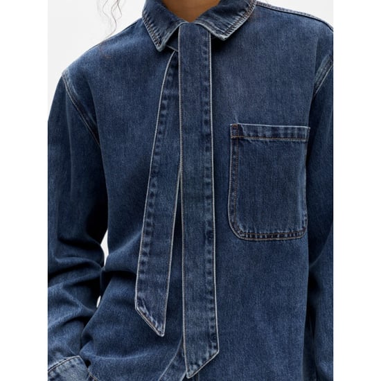 Object objrosie l/s re shirt noos 23049193 medium blue denim - Image 4