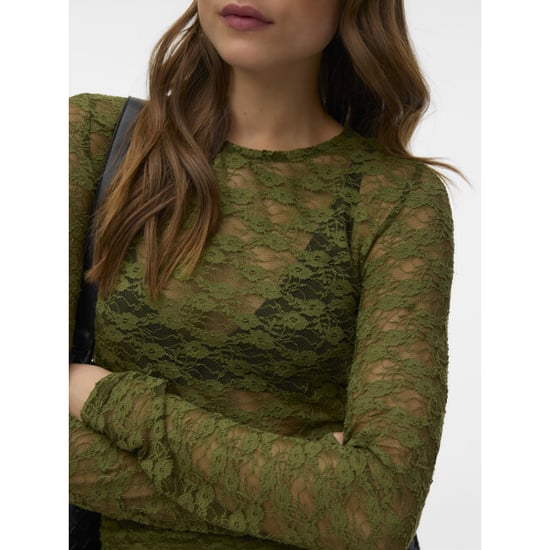 Vero Moda Bonita kanten top met lange mouwen - Image 3