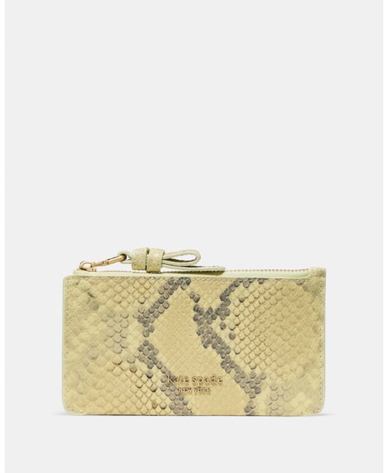 Loop Snake Embossed Zip Card Case - Image 1