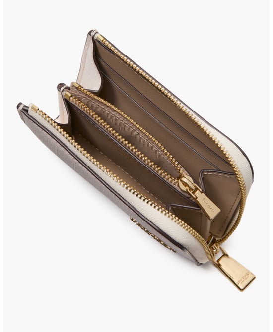 Devin Colorblocked Saffiano Leather Zip Card Case - Image 2