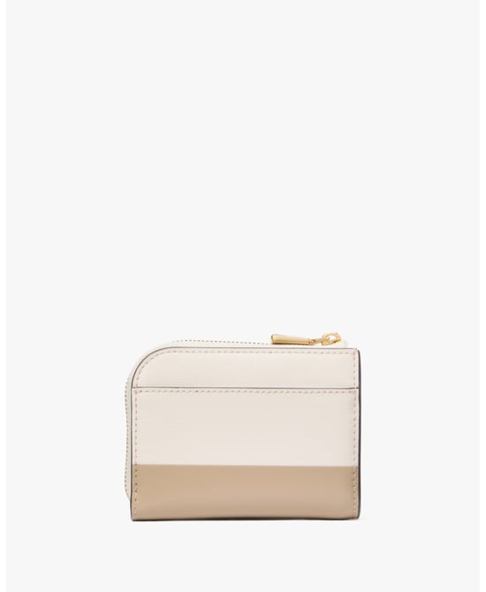 Devin Colorblocked Saffiano Leather Zip Card Case - Image 3