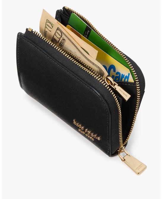 Devin Colorblocked Saffiano Leather Zip Card Case - Image 5