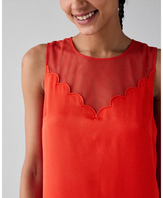 Scallop Shift Dress - Image 3