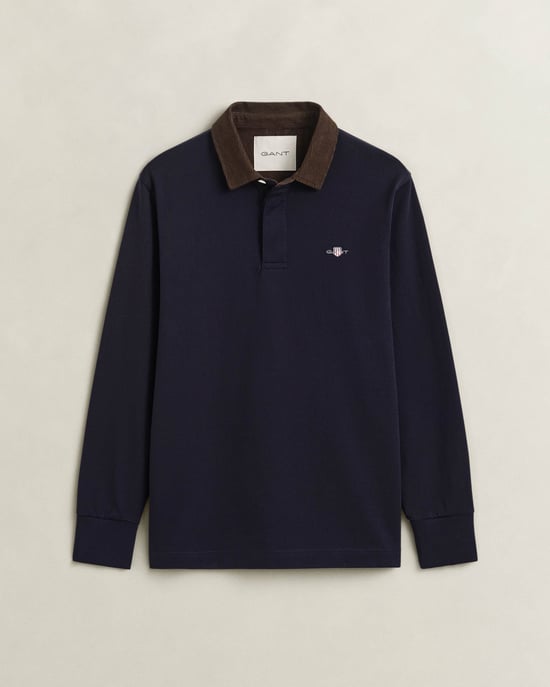 Regular Fit Long Sleeve Logo Detail Polo Shirt - Image 1