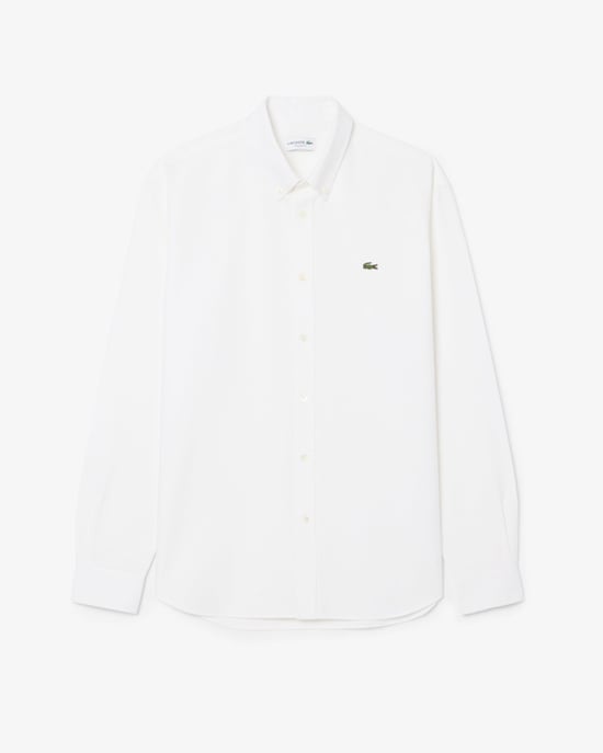 Regular Fit Long Sleeve Logo Detail Shirt in Dark Blue - Image 2