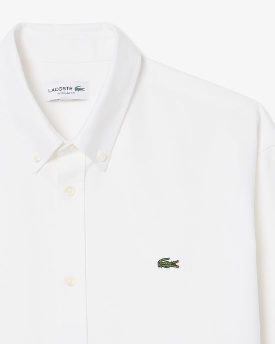 Regular Fit Long Sleeve Logo Detail Shirt in Dark Blue - Image 6