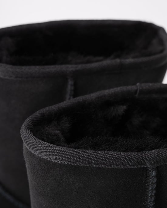 Logo Detail Boots in Black - Image 5