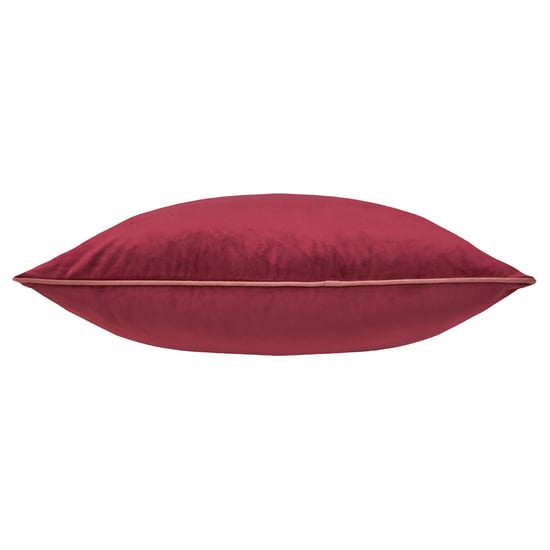 Furn Meridian Velvet Feather Filled Cushion, Burgundy/Slipper, 45 x 45cm - Image 3