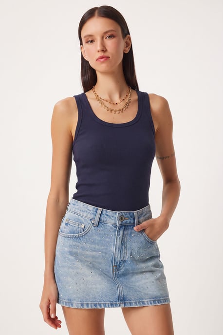 Getailleerde Katoenen U-Hals Tanktop - Image 1