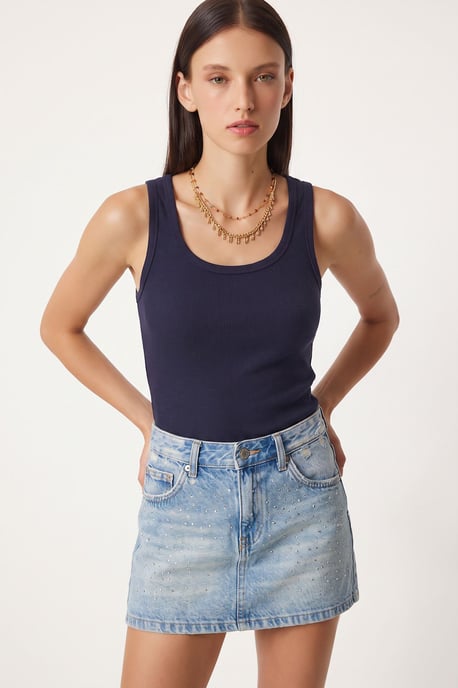 Getailleerde Katoenen U-Hals Tanktop - Image 2