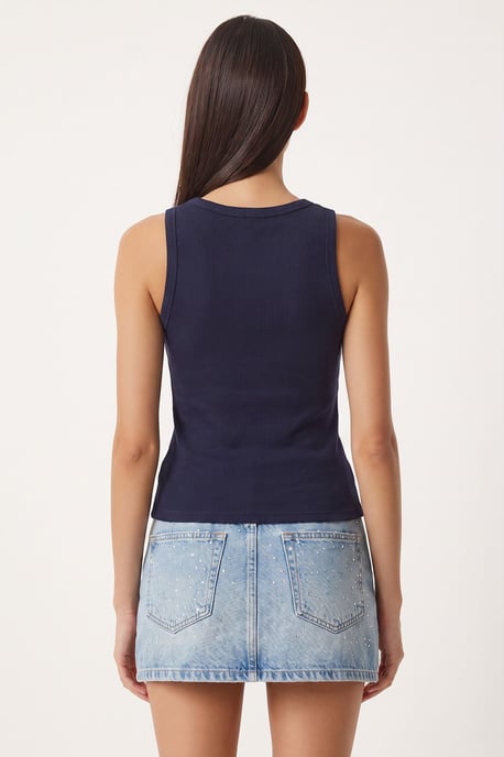 Getailleerde Katoenen U-Hals Tanktop - Image 3
